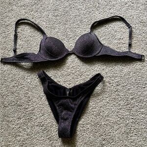 Triangl Swimwear Black Sparkle Bikini